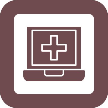 + işareti simgesi olan dizüstü bilgisayar, vektör illüstrasyonu