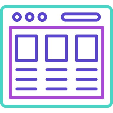 Web tasarım simgesi. Basit resimleme