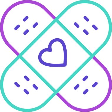 Kalp simgesi, basit vektör çizim