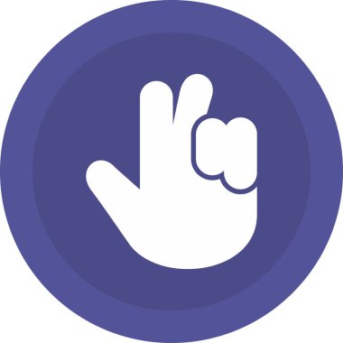 Parmak. Web simgesi basit illüstrasyon