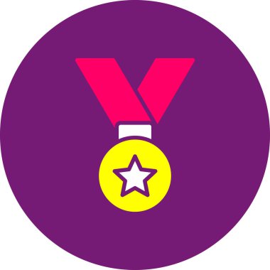 Madalya. Web simgesi basit illüstrasyon