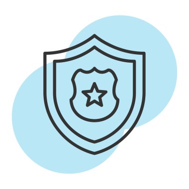 Kolayca değiştirebilen ya da düzenleyebilen kalkan vektör simgesi