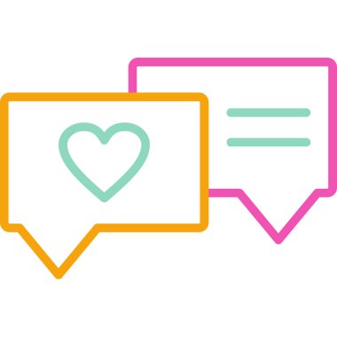 kalp simgesi ile konuşma balonu