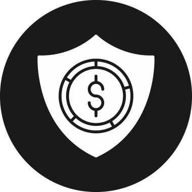 para kalkanı ikon vektör illüstrasyonu