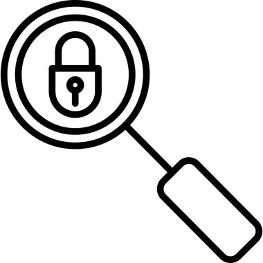 Arama kilidi güvenlik simgesi