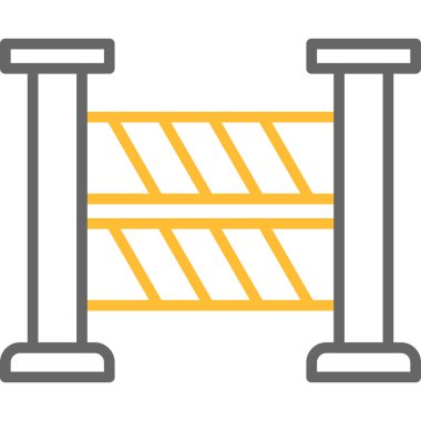 bariyer inşa simgesi ana hat biçiminde