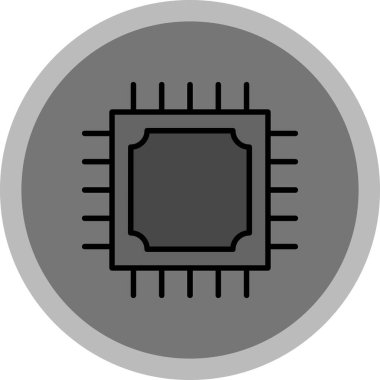 Çip. Web simgesi basit illüstrasyon