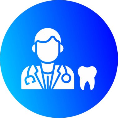 diş hekimi simge vektör çizim