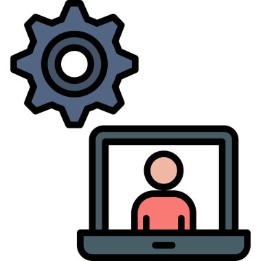 - İnternet. Web simgesi basit illüstrasyon