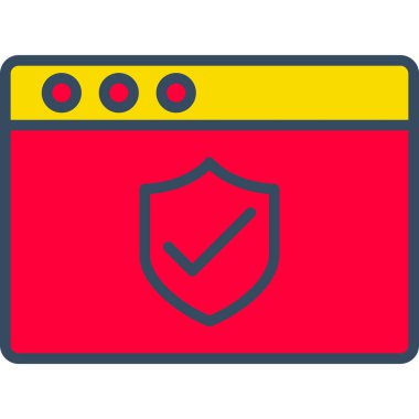 Kalkan. Web simgesi basit tasarım