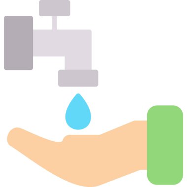 Su. Web simgesi basit illüstrasyon