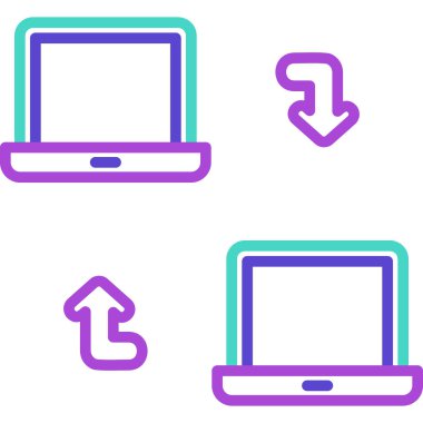 bilgisayar ekran simge vektör çizim