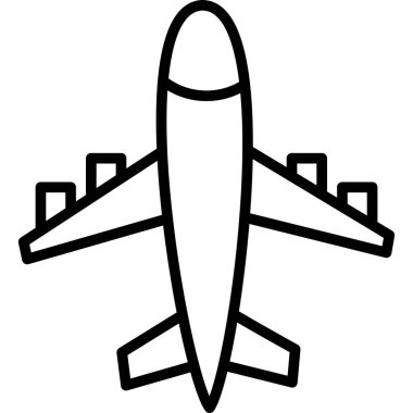 Uçak. Web simgesi basit illüstrasyon