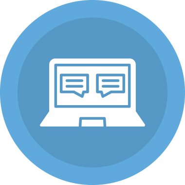 Bilgisayar. Web simgesi basit illüstrasyon