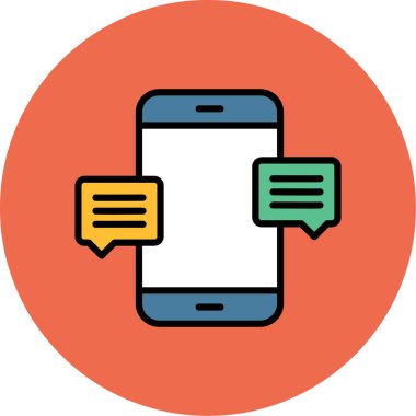 mobil sohbet simgesi, vektör illüstrasyon tasarımı