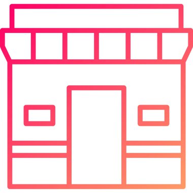 Dükkan. Web simgesi basit illüstrasyon