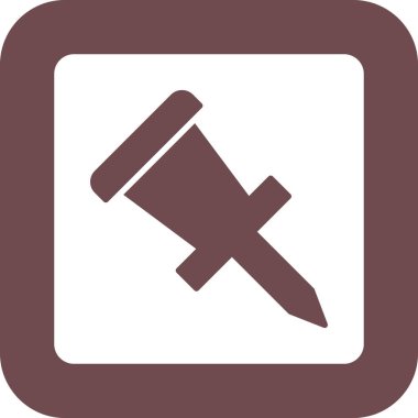 çekiç ve çivi vektör simgesi