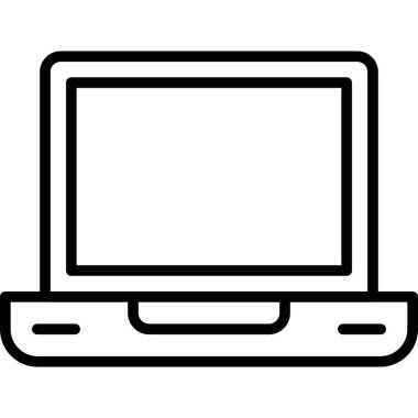 Dizüstü bilgisayar simgesi vektör çizimi