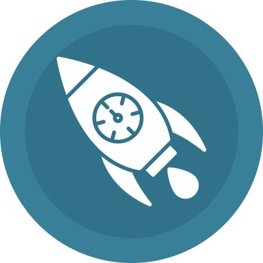 roket simgesi, vektör illüstrasyonu