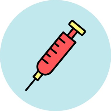 Şırınga. Web simgesi vektör illüstrasyonu