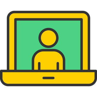 dizüstü bilgisayar simgesi vektörü. özet çizimi