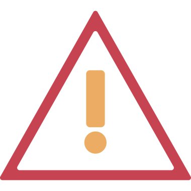 uyarı düz vektör simgesi