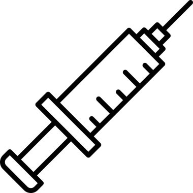 Şırınga enjeksiyon ikonu. Web için basit bir şırınga inge vektör simgesi çizimi