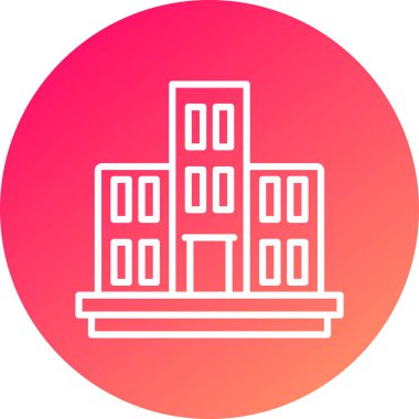 Benzersiz modern şehir inşa vektör simgesi