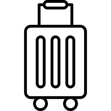 Bagaj ikonu ana hat vektörü. Bagaj çantası. bagaj