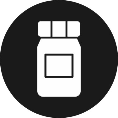 ilaç şişesi simgesi, vektör illüstrasyonu