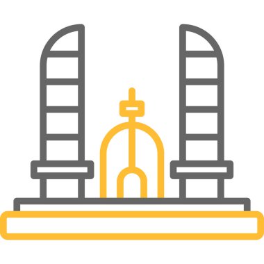 Modern yapı simgesinin vektör illüstrasyonu