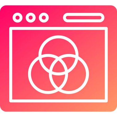 Renk çizgisi resim simgesi beyaz arkaplanda izole edildi. Değişken rastgele dinamik şekiller. vektör illüstrasyonu