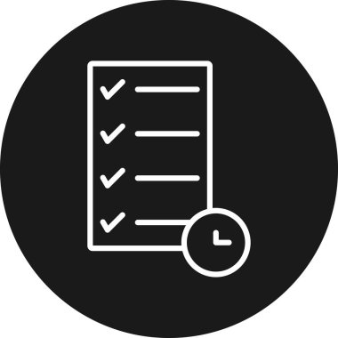 kontrol listesi simgesi, basit vektör illüstrasyonu