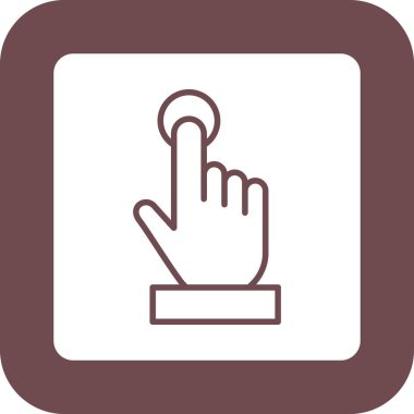 Dokunmatik ekran simgesinin vektör illüstrasyonu