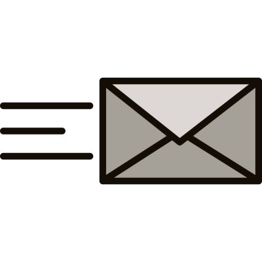 e- posta ileti simgesi. Beyaz arkaplanda izole edilmiş web tasarımı için mesaj vektör simgesi