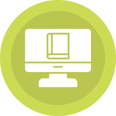 daire simgesi, vektör illüstrasyonlu dizüstü bilgisayar