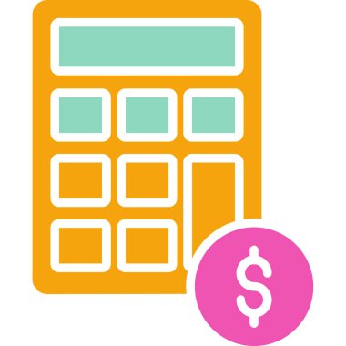 Hesap makinesi. Web simgesi basit illüstrasyon