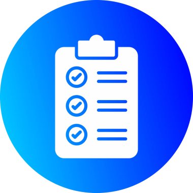 Kontrol listesi simgesi, vektör illüstrasyonu