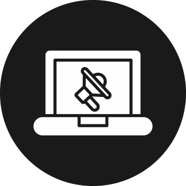 Bilgisayar ve dijital vektör simgesi tasarımı