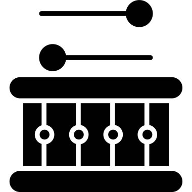 davul. Web simgesi basit illüstrasyon