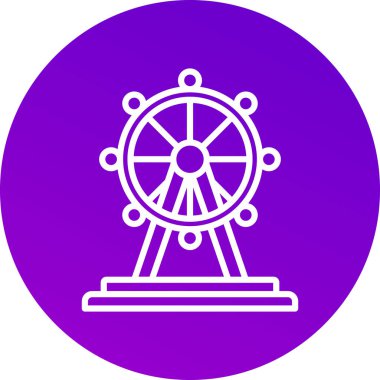 Tekerlek simgesi vektör illüstrasyonu