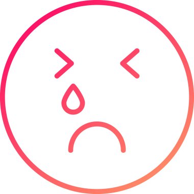 Üzücü. Web simgesi basit illüstrasyon