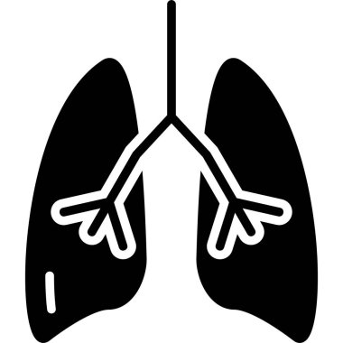 Ciğerler. Web simgesi basit illüstrasyon