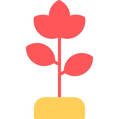 Bitki. Web simgesi basit illüstrasyon