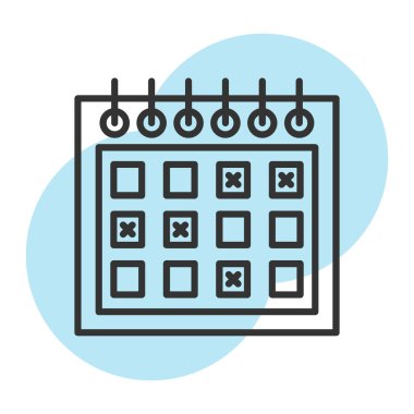 Takvim simgesi, vektör çizimi