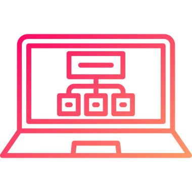 Bilgisayar. Web simgesi basit illüstrasyon