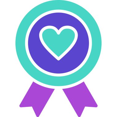 Kalp. Web simgesi basit illüstrasyon