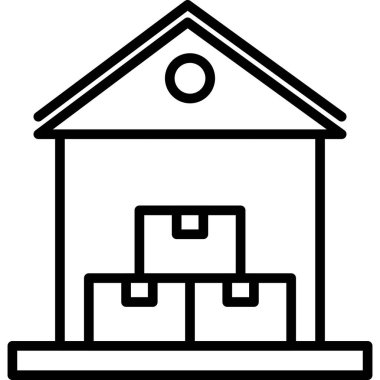 Ev. Web simgesi basit illüstrasyon