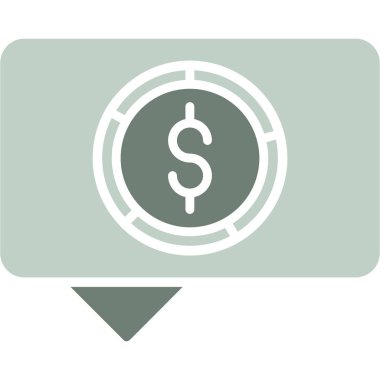 Dolar düz vektör simgesi