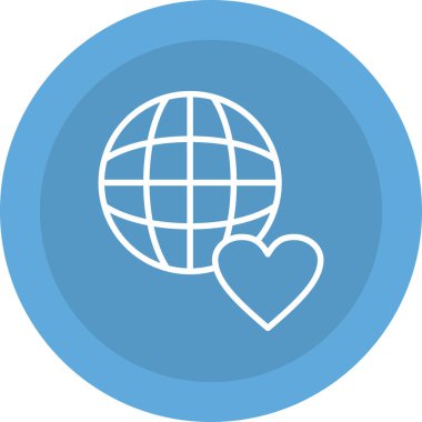 Küre. Web simgesi basit illüstrasyon